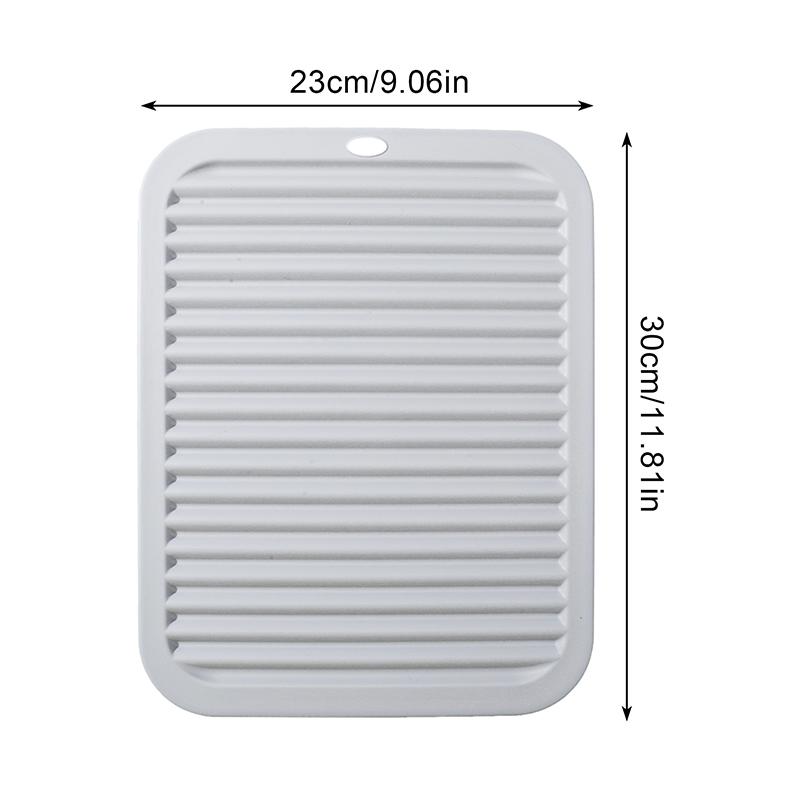 

1шт силиконовый дренажный коврик для сушки кастрюль, тарелок, дренажный коврик для кухни, сковородок, подставки под столовые приборы для кухни, столовые приборы S светло-серый