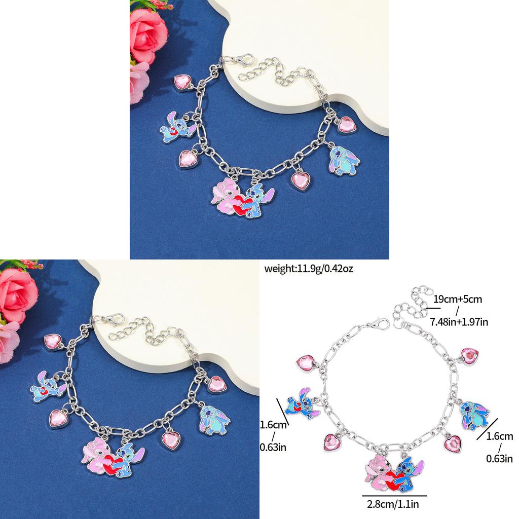 Stitch Cartoon Legierungsarmband mit galvanisierter Oberfläche für Unisex-Geschenke