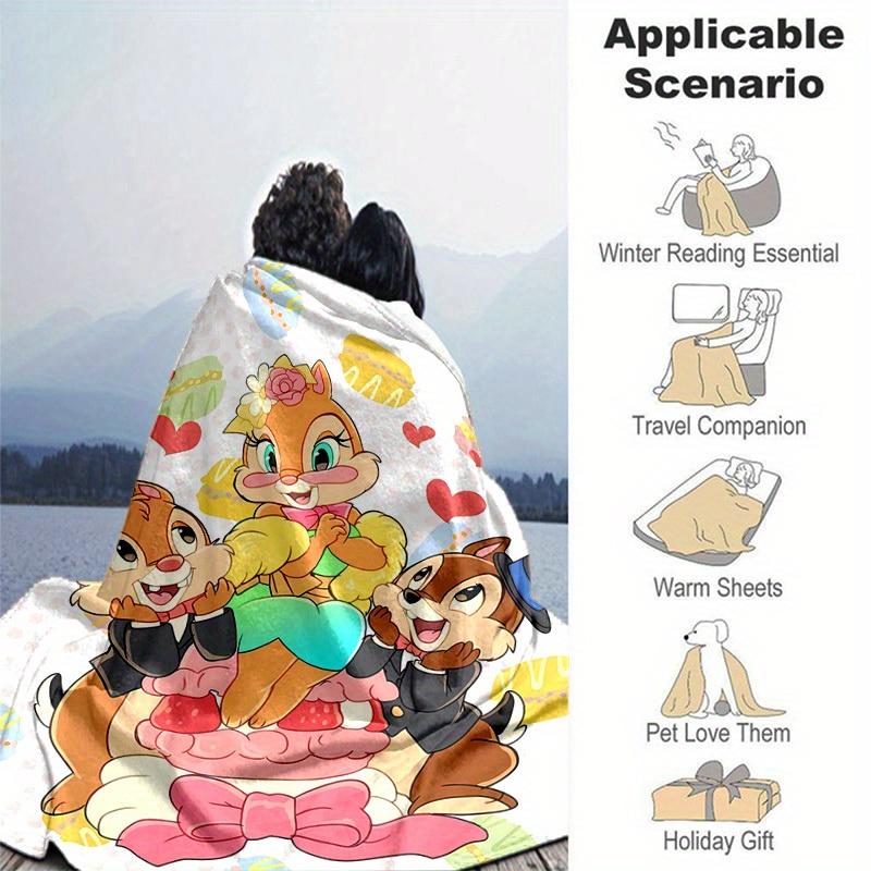 1pc,Charming Chip 'n' Dale Blanket Perfect for Home Decor, Couch Cover, Outdoor Use, Travel