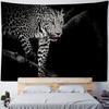 Mountain Top Snow Leopard Tapestry Living Room Decoration Cheetah Background Bedroom Wall Hanging Cloth Home Aesthetics