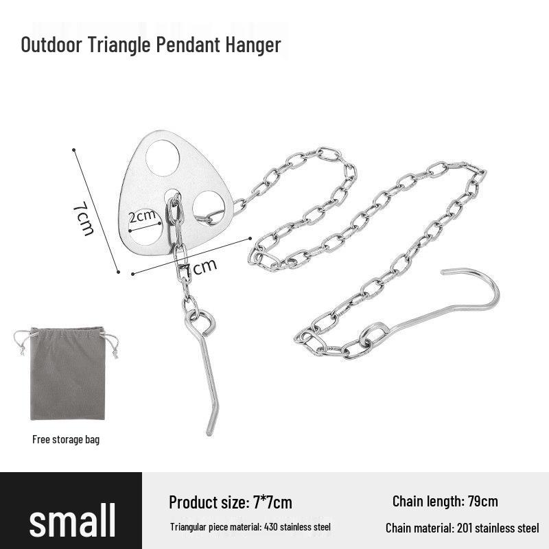 Stainless Steel Portable Tripod Tree Rack for Camping and Outdoor Cooking