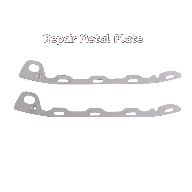 Metal Front Bumper Trim Retaining Clip Pair for Sunny, Slotted Replacement Fastener Plates for Front Bumper Trim Repair and Maintenance, 2 Pieces