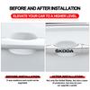 4Pcs Car Door Handle Stickers Tire Rear View Mirror Decals For Skoda Octavia Superb Rapid Kodiaq Karoq Fabia Kamiq Roomster Citigo