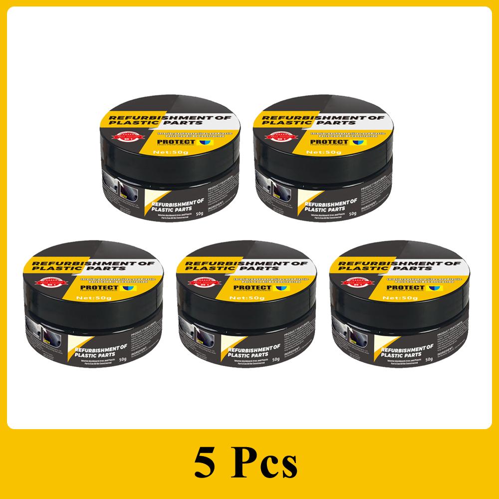 Car Interior Plastic Leather Scratch Repair Paste Automotive Polishing Wax Repair Anti-Aging Paste Tires Seats Steering Wheel