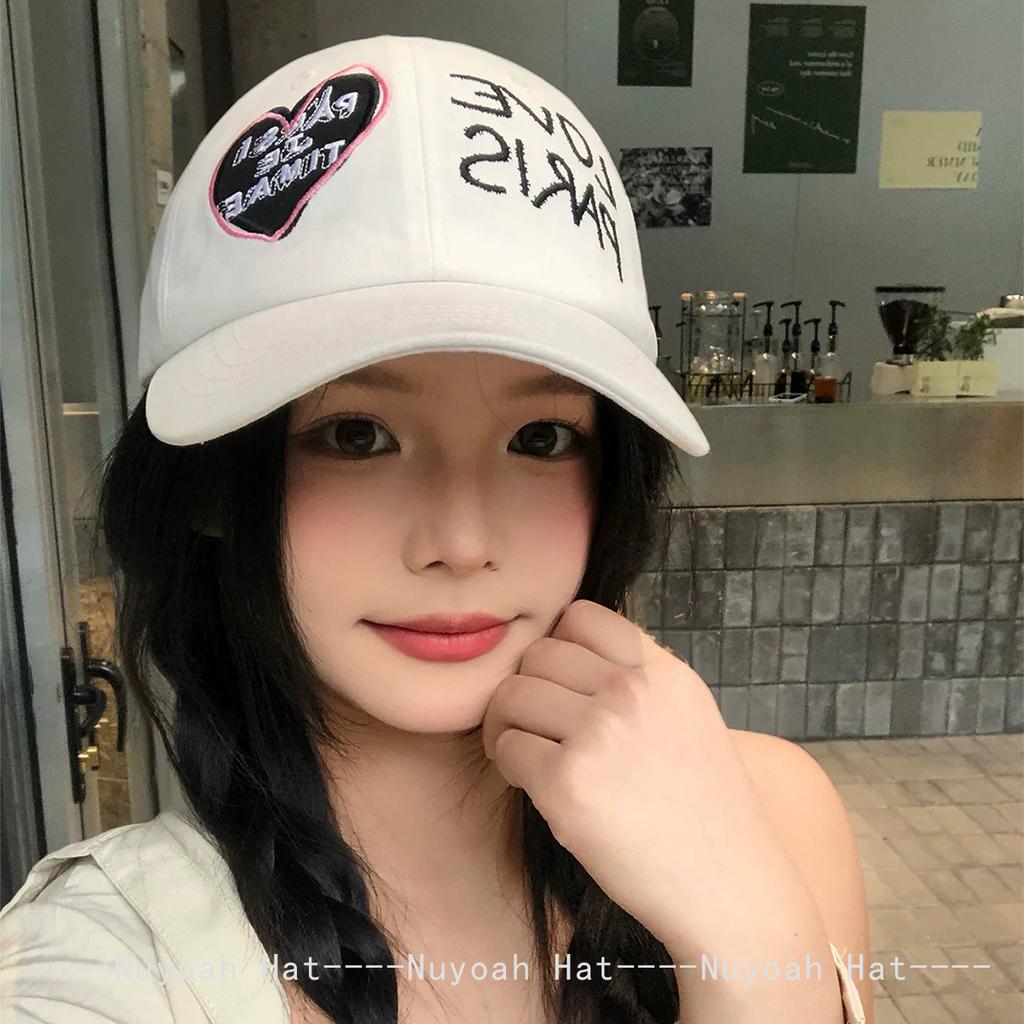 New Men Women Korean Street Embroidered Letters Love Baseball Hats Sunshade Personal Versatile Peaked Caps Ins Fashion Couple