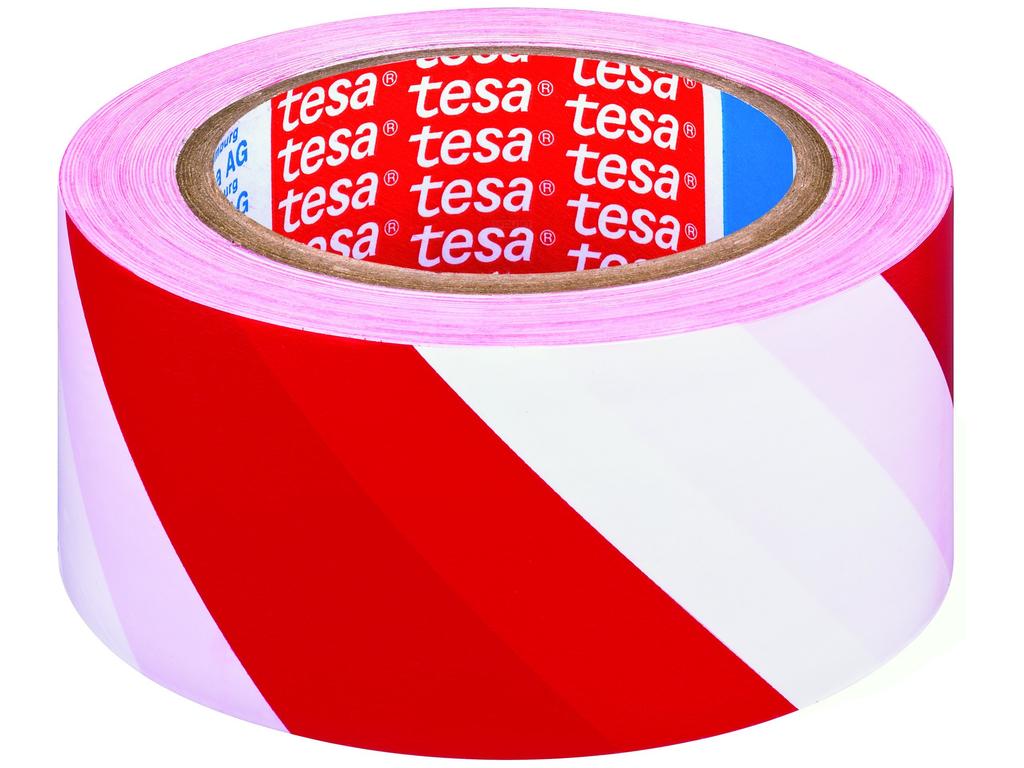 Tesa Taśma Ostrzegawcza Biało-Czerwona 33M 50Mm