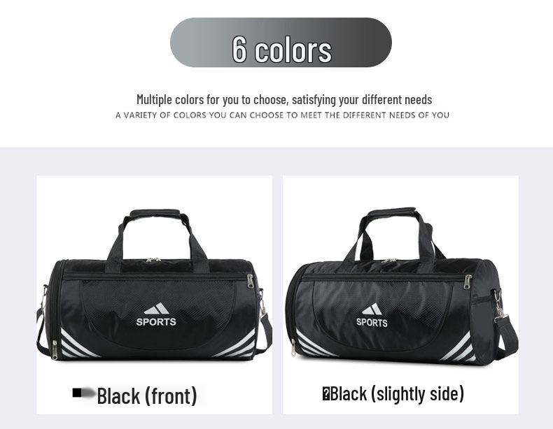 Water-Repellent Sports Fitness Bag with Wet/Dry Separation, Large Capacity, Lightweight, Handheld & Crossbody Travel/Yoga Bag