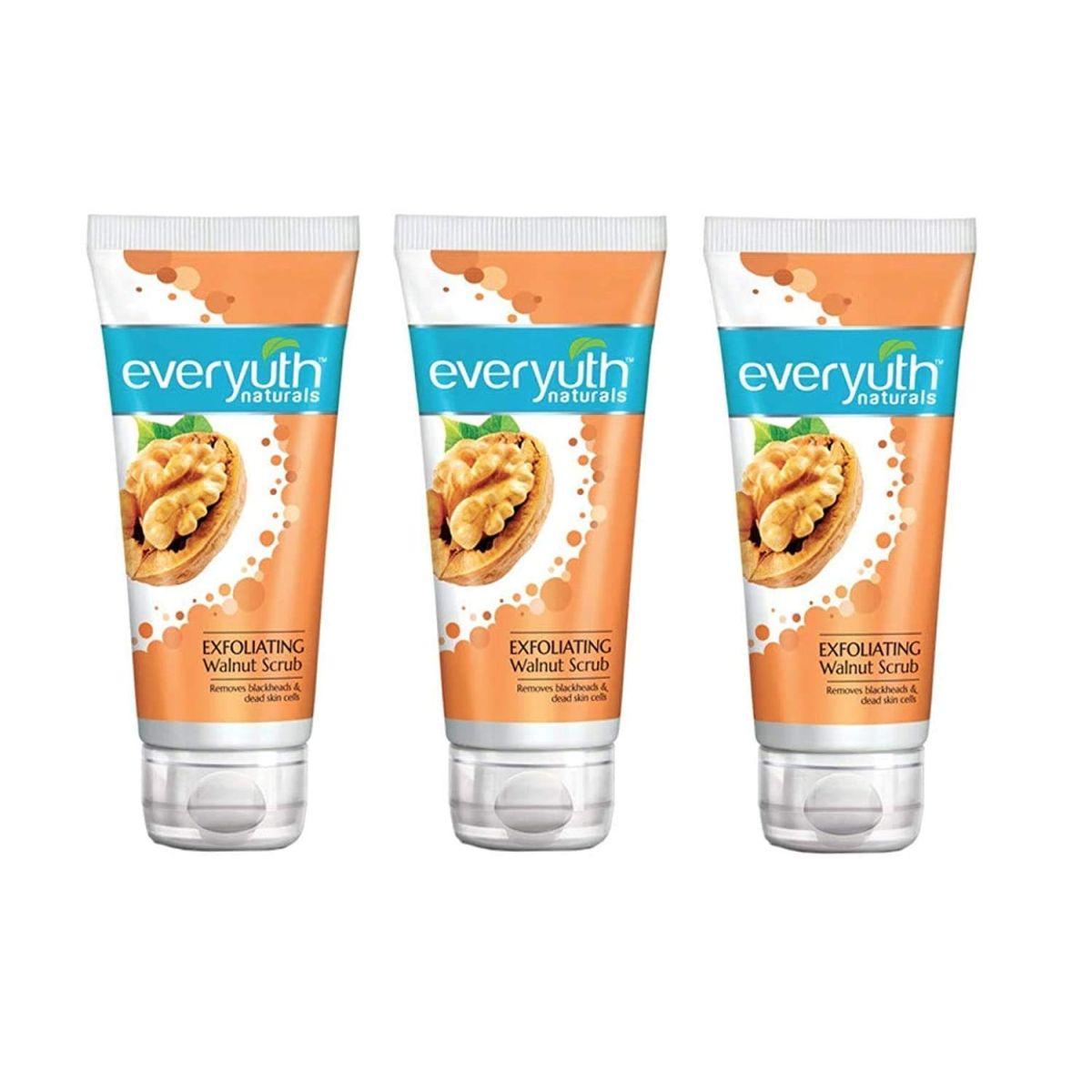 Everyuth Naturals Отшелушивающий скраб из грецкого ореха 50g x Pack of 3