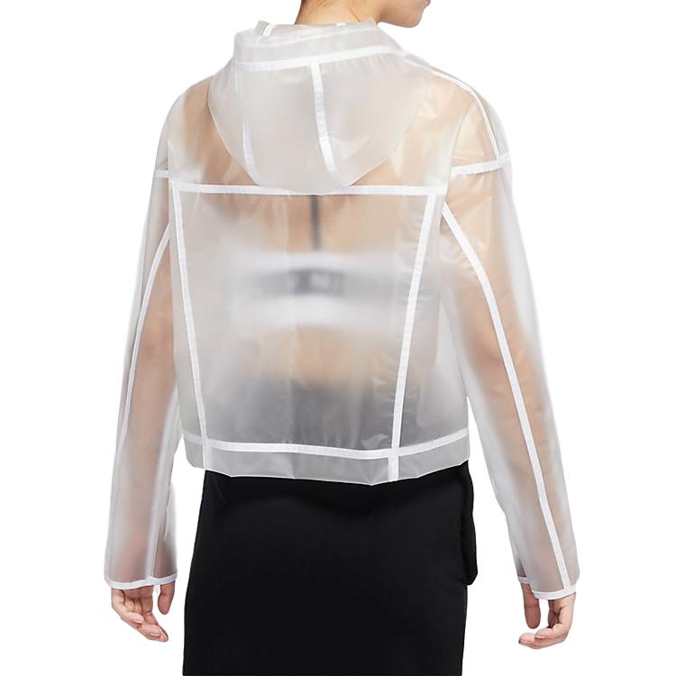 Nike Sportswear Windrunner Semi-Transparent Solid Long Sleeve Hooded Zip Jacket Unisex Outerwear White CU6579-975