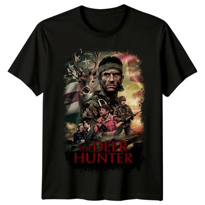 The Deer Hunter (1978) Movie Poster Inspired 100% Cotton T-shirt Mens Tees Top Retro 80s Tee