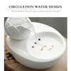 Ceramic Pet Water Fountain Portable Replacement Automatic Flower Shape Solid Color Pets Waterer Dispenser EU Plug