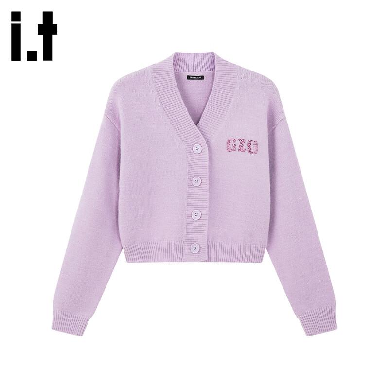 GROUND ZERO Women's Rhinestone V-Neck Cardigan Sweater