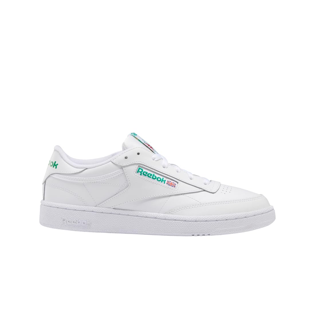 Reebok Club C 85 Size cm Men s Sneakers, White/Green, 25.0