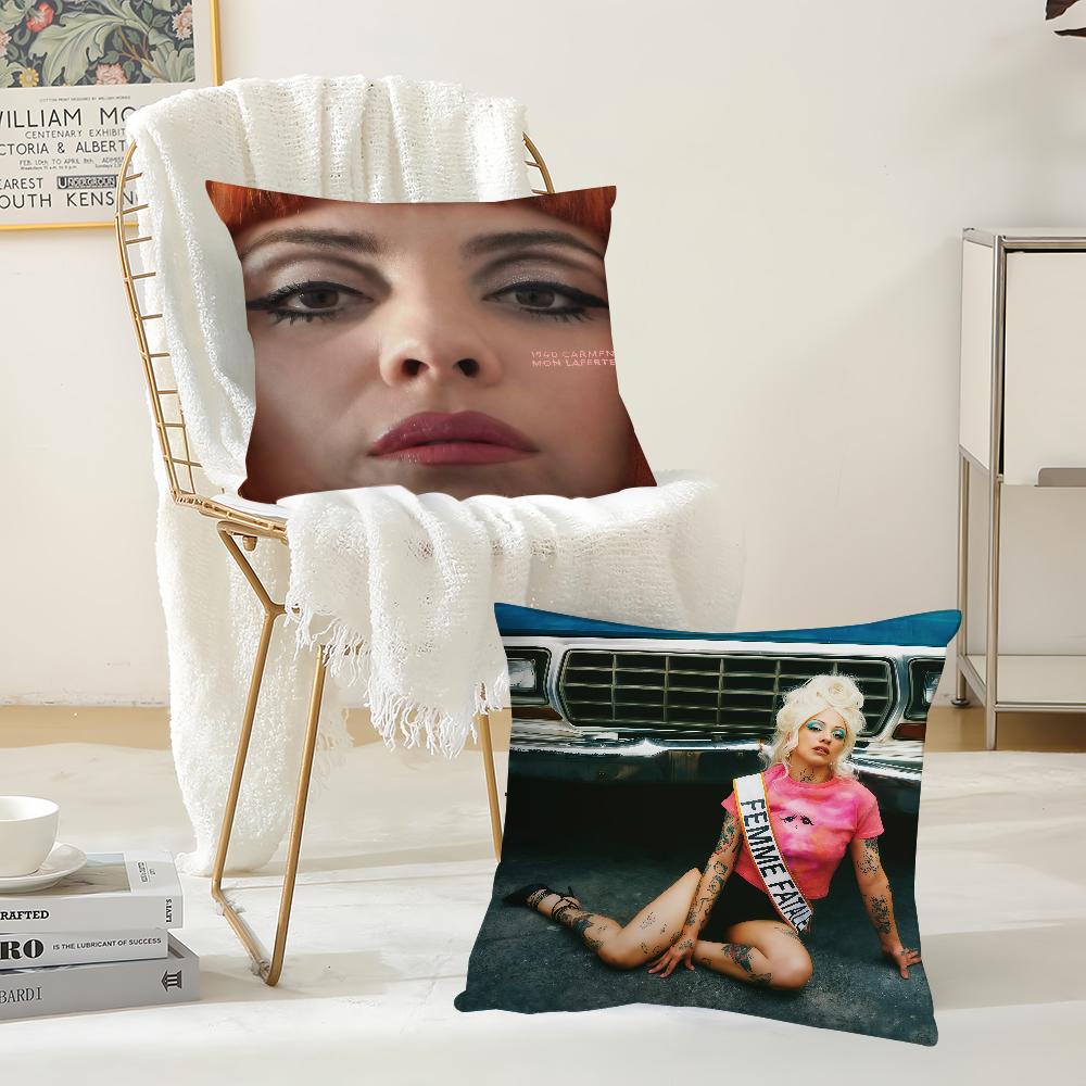 Singer MMon Laferte FEMME FATALE Pillow Case Suitable For Bedrooms Living Rooms Cars Home Decoration