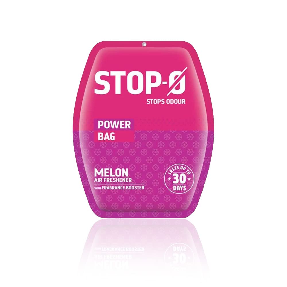 Cycle Stop-O Power Bag Bathroom Air Freshener Pack Of 6 Long-Lasting Mixed Scents Apple Cinnamon Melon Tangerine Amber Rose Citrus Zing 10 G