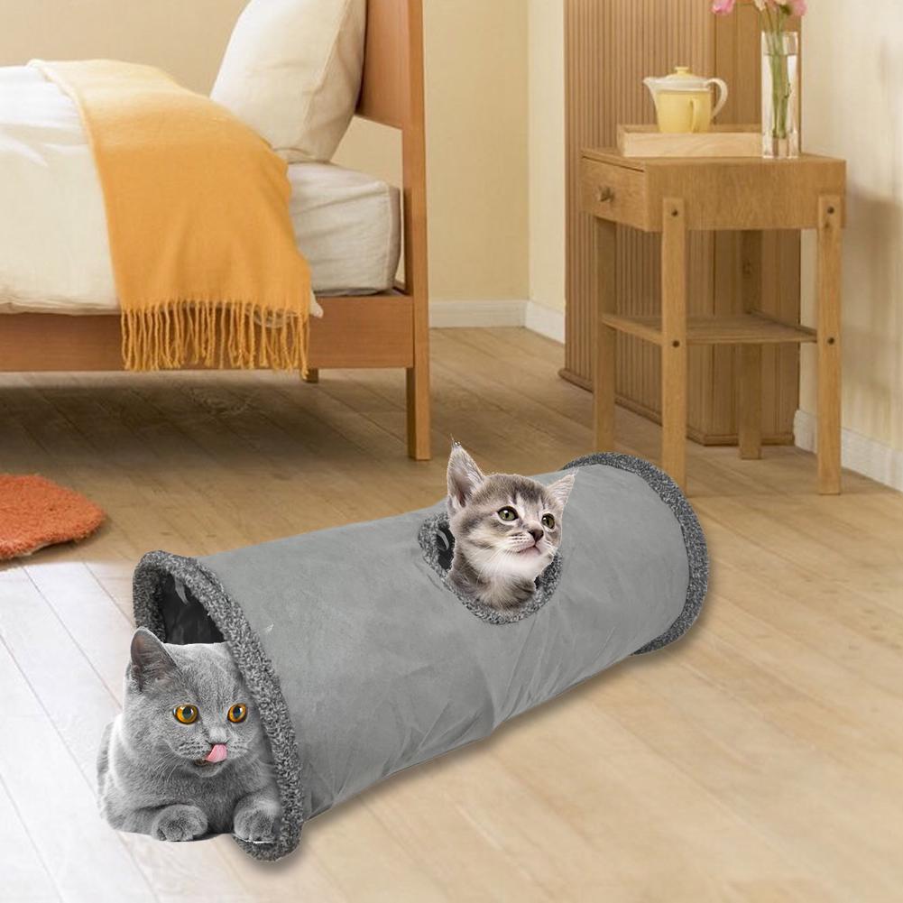 fleece cat tunnel
