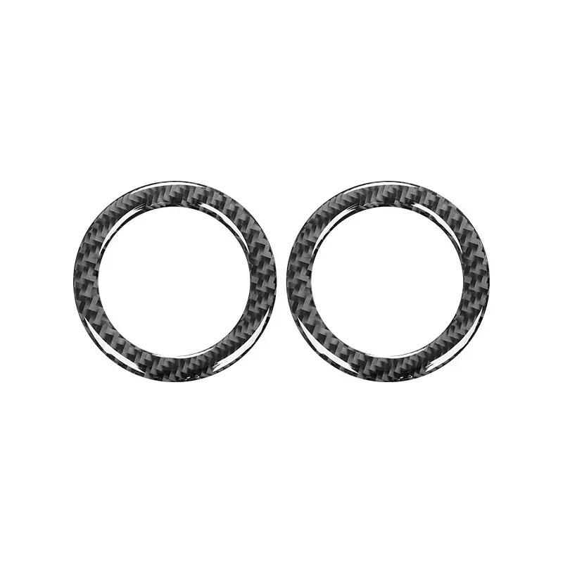 Carbon Fiber Car Trument Left Right Air Outlet Vent Frame Decoration Sticker For Mercedes Benz C Class W204 2007-2014