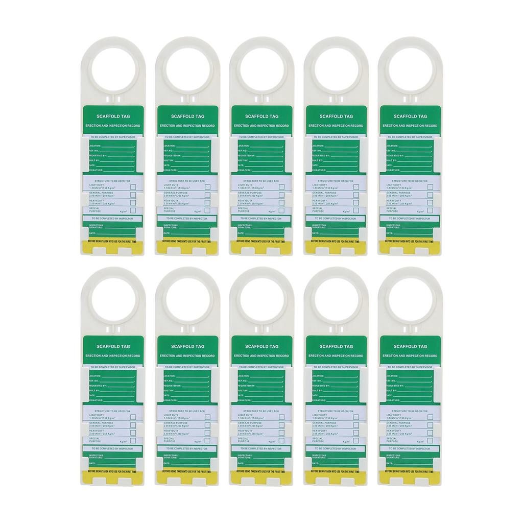 10PCS Scaffold Tag Locking Caution Maintenance Sign for Electric Chemical Industrial Security