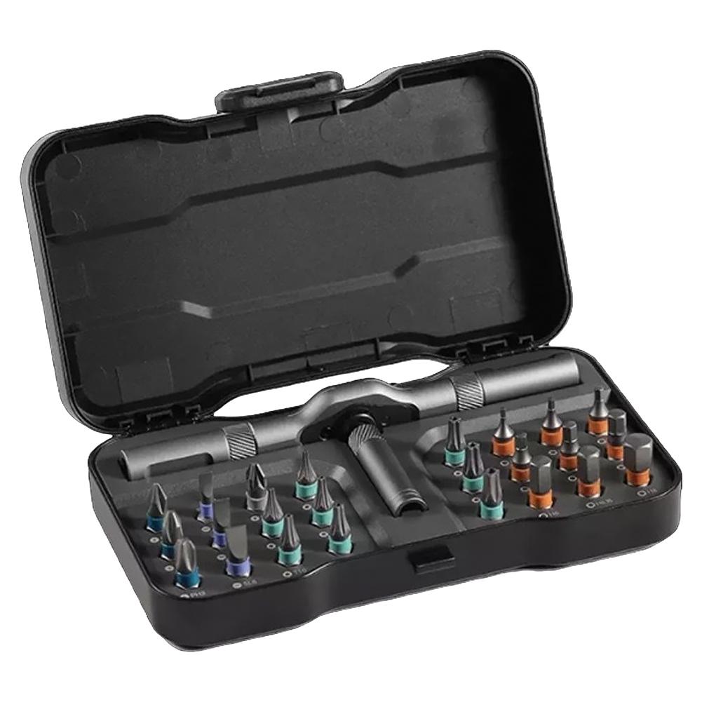 Multi-Purpose 24 In 1 Ratchet Wrench Screwdriver W/ Detachable Ratchet Handle for Furniture Computer Laptop PC and Bicycle