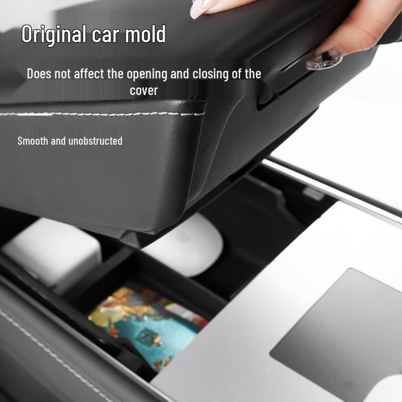 Tesla Model 3/Y Armlehne Doppelschichtige Silikon-Aufbewahrungsbox