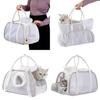 Borsa da Trasporto per Animali Domestici in Materiale PU per Gatti e Cani Piccoli Borsa da Viaggio Portatile per Proprietari di Animali Domestici
