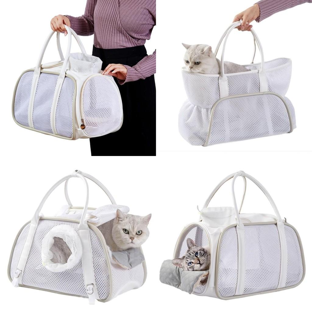 Borsa da Trasporto per Animali Domestici in Materiale PU per Gatti e Cani Piccoli Borsa da Viaggio Portatile per Proprietari di Animali Domestici