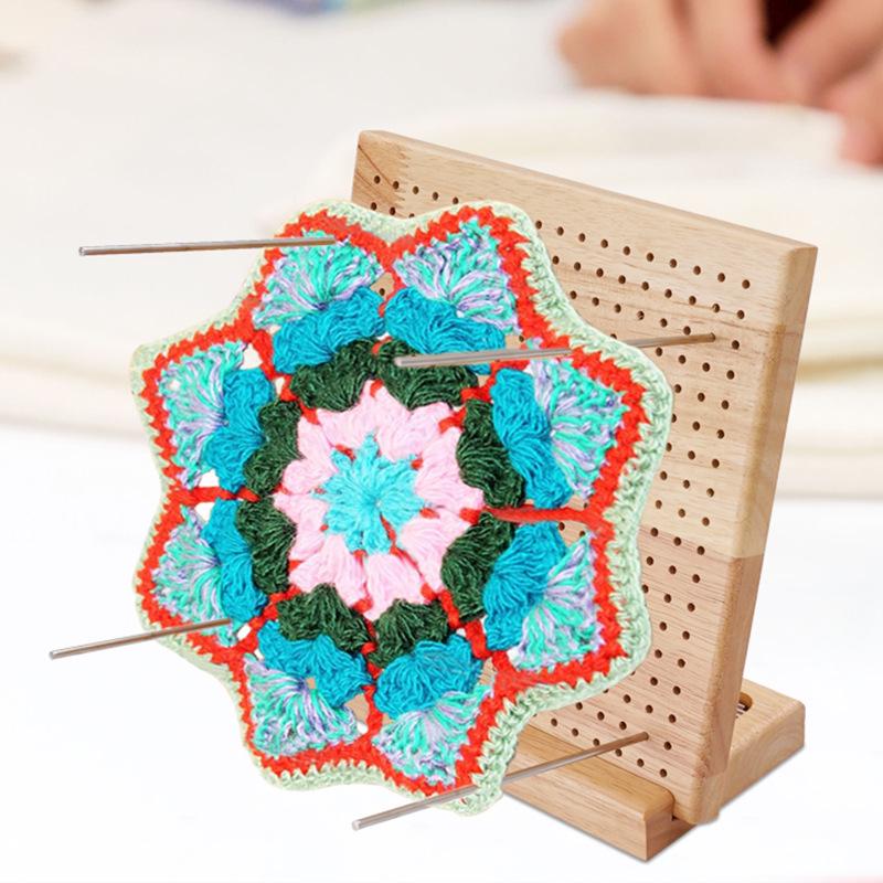 Solid Wood Yarn Pegboard: Crocheting Gift for Grandma