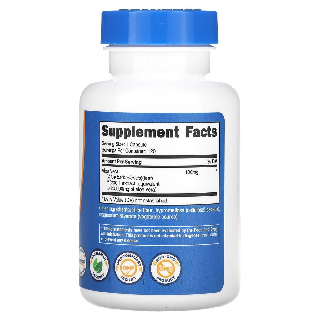 Aloe Vera, 20 000 mg, 120 kapslí