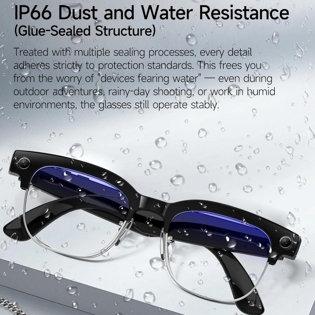 2026 Neue KI-Smart-Brille 800W HD-Kamera Brille Fotoerkennung Videoaufnahme Übersetzung Anruf Wasserdichte Sonnenbrille Herren Damen