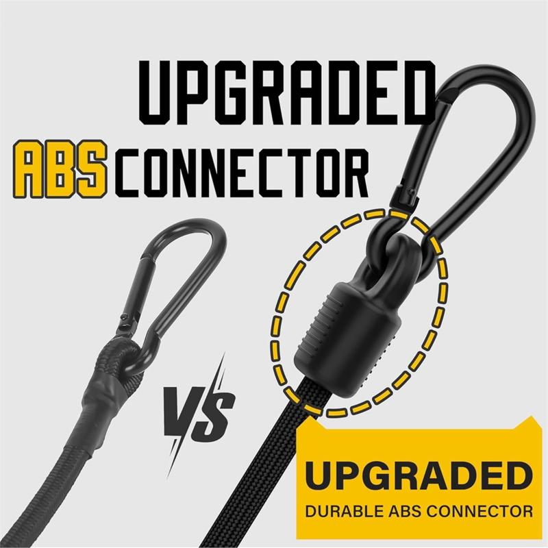1/2Pcs Adjustable Bungee Cord With Hooks 1M Heavy Duty Elastic Tie Down Strap For Cargo Camping Bike Rack Tent