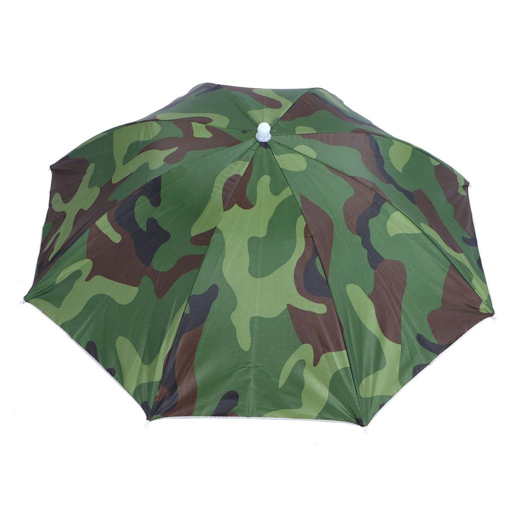 Faltbarer Schirmhut Tragbar Wasserdicht Outdoor Angel Schirmkappe für Erwachsene Camouflage