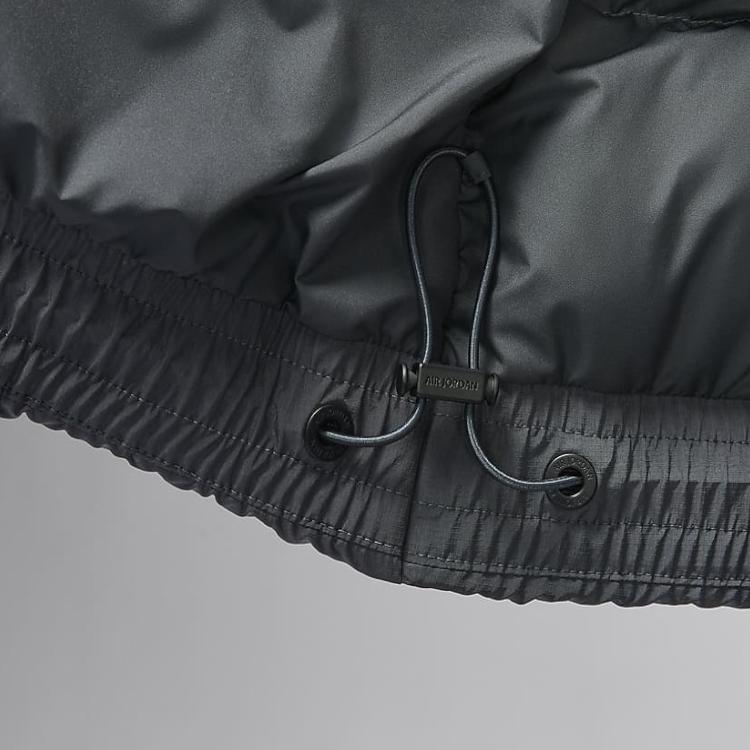 Nike Therma-FIT Air Jordan Comfortable Solid Color Removable Hood Long Sleeve Jacket Down Coat Unisex Jacket Coal-Black FV7220060