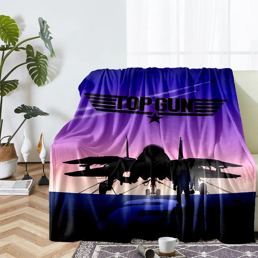 Top Gun Theme Printed Blanket - Perfect for Couch, Bed, Travel & Outdoor Use | Machine Washable, Cozy & Durable.