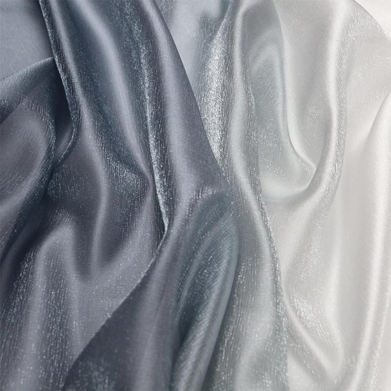 100x150cm Bark Wrinkled Thin Gradient Glitter Fabric for Dress Skirts Stage Costumes Sewing Glossy Needlework Decorative Cloth