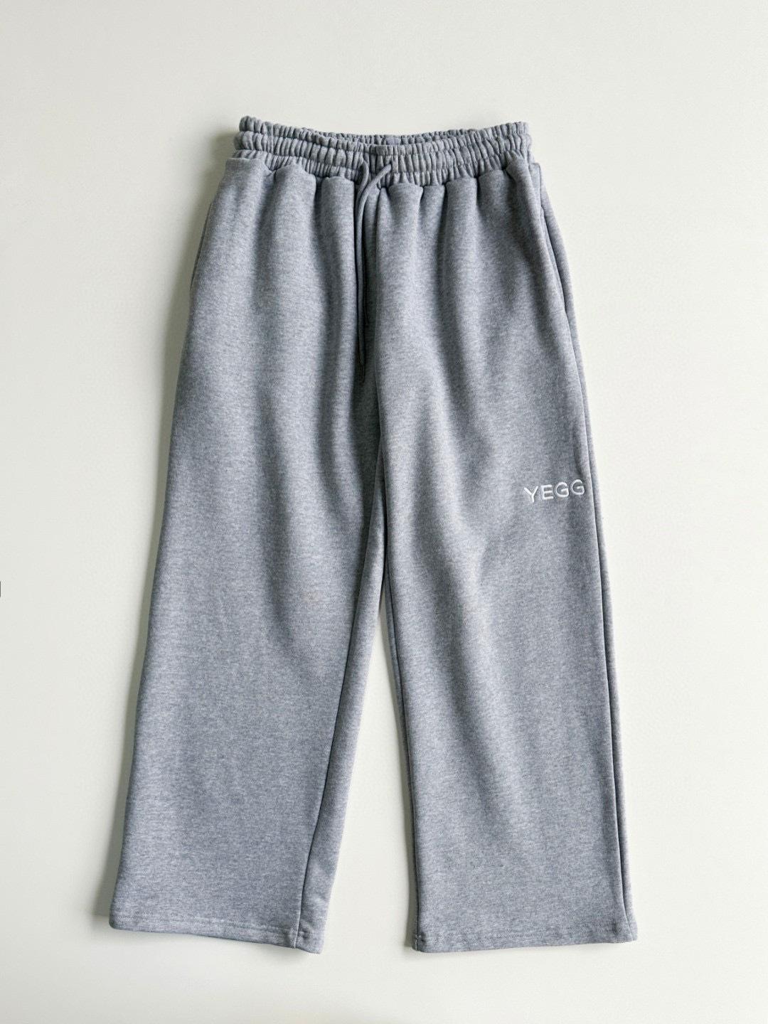 

In-Stock Korean Niche Daohun Style Cute Wing Embroidered Casual Sweatpants One Size серый