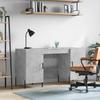 VidaXL Desk Concrete Grey 140x50x75 Cm Engineered Wood 829560