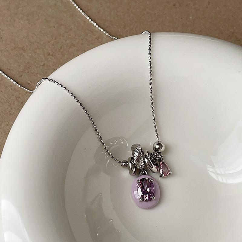 Long Tassel Necklace Water Droplet Star Shaped Heart-shaped Multi Pendant Sweet and Cool Fashionable Versatile Collarbone Chain