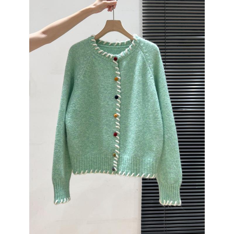 Knitted Sweater Coat Autumn and Winter Loose Design Long-sleeved Cardigan Top