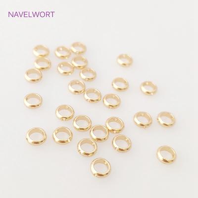 10/20pcs Wholesale 18k Gold Plated Spacer Beads Ring Connector Double Hole Separators for Beads Jewelry Making