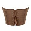 Schwarz Matt Trägerlos Sexy Hofstil Damen Top