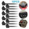 10X 12V Waterproof Latching Button On-Off Switch With Leads Wire Black Red Plant Lamp Agricultural Irrigation Cultivation Switc