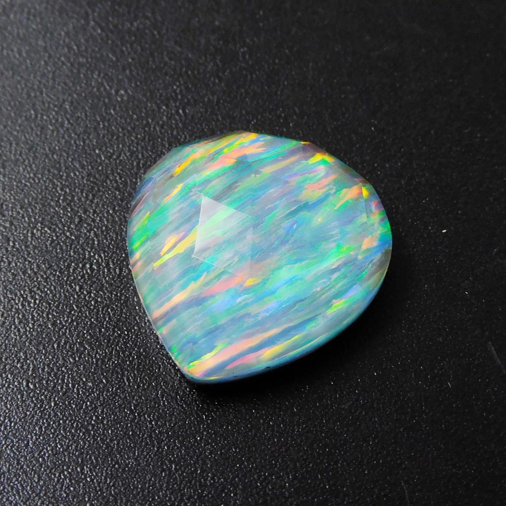 Lab-Created Opal Loose Gemstone Boulder Pear Cut 10.30 Ct Multi Color October Birthday Birthstone