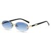 Men Women Sunglasses Fashion Rimless Oval Summer Outdoor Sun Glasses Trendy Designer Gradient Lenses Wedding Party Accessory