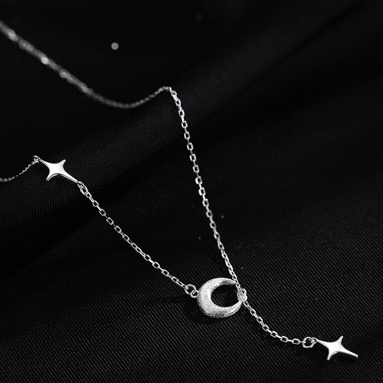 Star Moon Necklace New Trendy Women'S Necklace Women'S High-End Design Niche Clavicle Chain Accessories Premium
