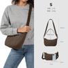 tomtoc Mini Shoulder Quilted Crescent Round Shoulder Smartphone and Wallet Crossbody Hobo Perfect for and Travel Women's Bag, Lightweight, Small, 3.5L