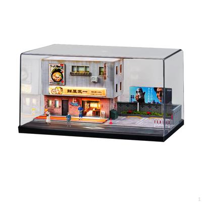1/64 Diecast Car Display Case Japanese Street Diorama with LED Wheels