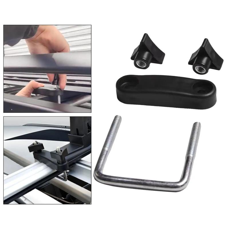 Car Roof Box U Bolt Clamps for Luggage Carrier Easy Install Pack Heavy Duty Metal Accessory for Secure Travel Storage Use