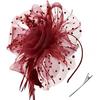 Girls Hoop Bridal Elastic Design Feather Hair Floral Hairpin Flower Headdress