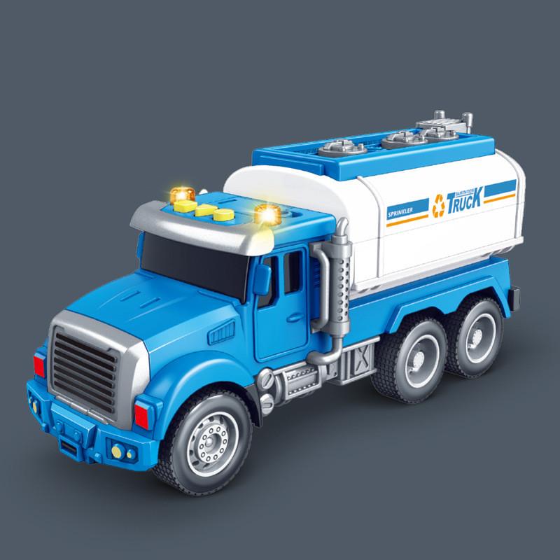Multifunction Truck Mixer Inertia Vehicle Toy Sound Story Features Children Play