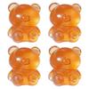 4Pcs Cute Bear Squeeze Ball Colorful  Bear Squishies Balls Lightweight for Kids Adults Classroom Prize Party Favors